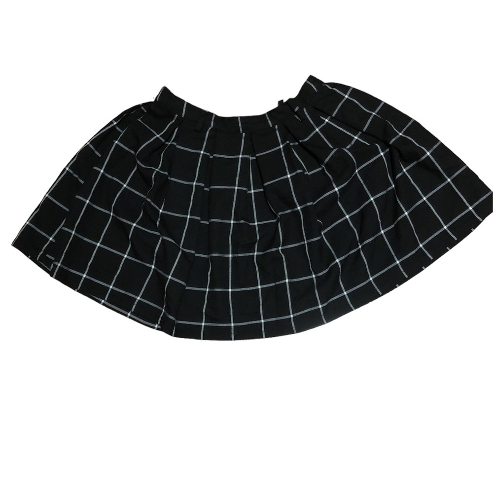 Plad black and white skirt